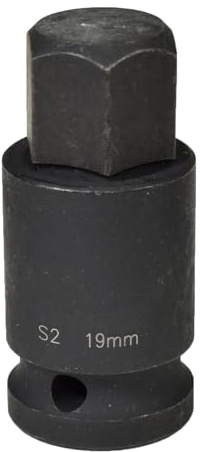 AB Tools M19 x 55mm 1/2” Drive Short Impact Impacted Allen Hex Key Socket 19mm