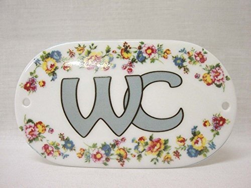 Placa Cartel Letrero Ovalada Puerta Pared BAÑO WC Aseo Servicio Porcelana TAPICERIA Rosa