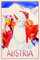 Schatzmix Austria Österreich Schneemann Ski Metallschild 20x30 cm Wanddeko tin Sign Blechschild, Blech, Mehrfarbig
