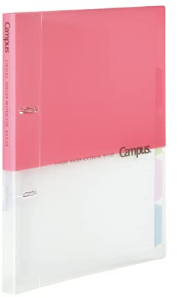Kokuyo Campus Ringbuch mit 2 Ringen, B5, 2 Löcher, bis zu 100 Blatt, Rosa, Japan Import (RU-PP358P)