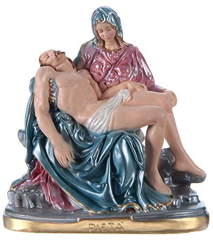 Holyart Statue Pietà 20cm perlmuttartigen Gips