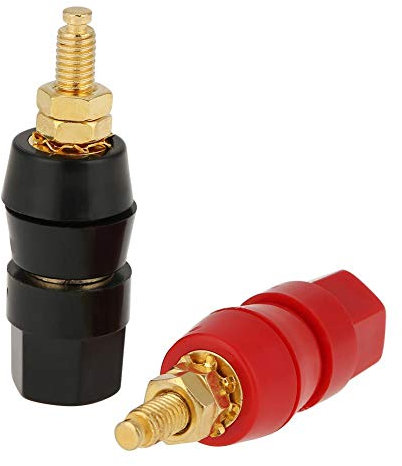 Banana Binding Post Lautsprecher Binding Post Für Bananenbuchse Adapter Stecker Schwarz Rot 4 Stücke,Elektrisches Zubehör
