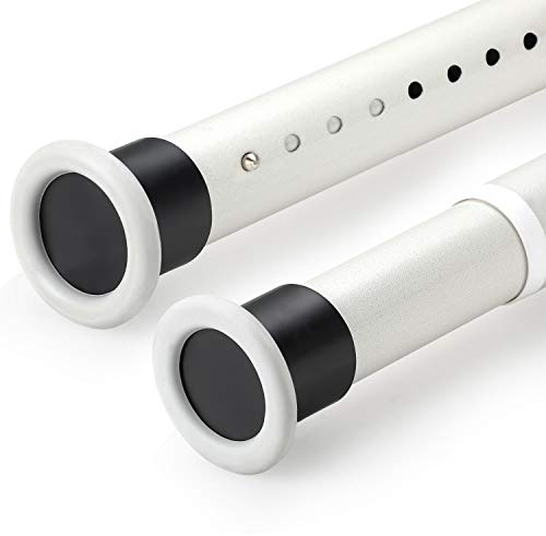 LC&TEAM Edelstahl Duschvorhangstange Spannstange 160-210cm Teleskopstange Klemmstange Duschstange Teleskop Kleiderstange ohne Bohren Beige Φ2,5