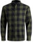 Jack & Jones Men's Gingham Chequered Shirt, Dusty Olive, XS