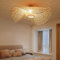 HYQJUNE Vintage Deckenlampe Rattan Runde Deckenleuchte Retro Bambus Rattan Schlafzimmer Deckenlampe Wohnzimmer Pendelleuchte Arbeitszimmer Balkon Eingang Gang Lampe Leuchte,75cm