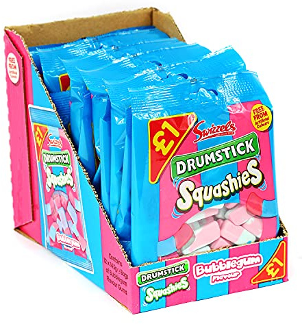 Swizzels Drumstick Bubblegum Squashies 145g (Pack of 12)