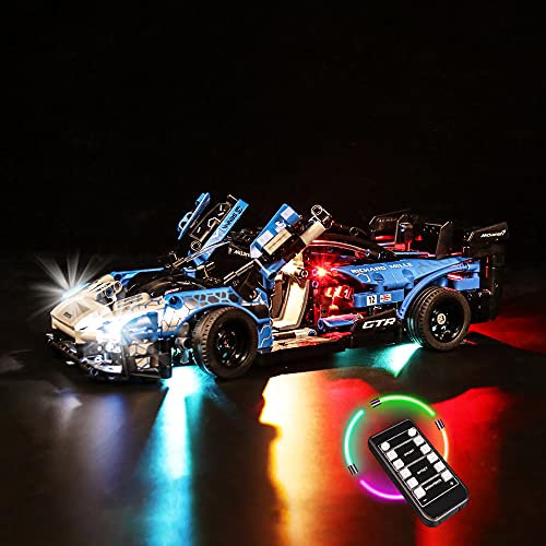LocoLee Light Set for Lego McLaren Senna GTR,Led Decoration Lighting Kit for Lego 42123 Racing Sports Collectable Car Building Blocks Model,Creative Gifts DIY Toys,NO LEGO(Remote Control Version)