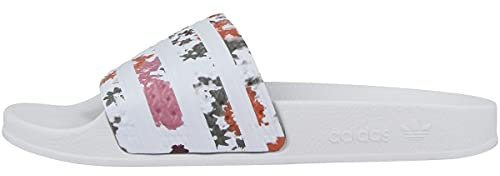 adidas Ciabatte da bagno da donna Adilette, Bianco Rosso Rosa