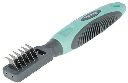 Kerbl Pet Fell-Entfilzungsmesser, 18 cm, Türkis, Grau