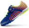 VLOOKST Boys' Football Boots Kids Girls Astro Turf Trainers Non-Slip Junior Soccer Shoes Sports Shoes Outdoor Athletic Sneakers Football Shoes Unisex Blue 12UK