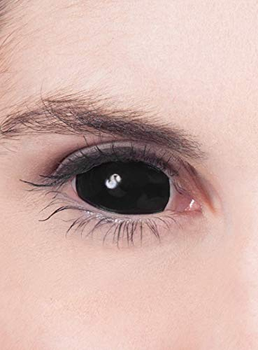 Maskworld - Sclera schwarz-weiß - farbige Kontaktlinsen / 6-Monats-Linsen - Motivlinsen ohne Sehstärke (22mm) - Unisex - Erwachsene - ideal für Halloween, Karneval, Motto- und Horror-Party