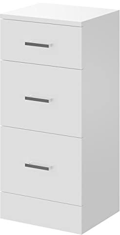 Wholesale Domestic Alexander James Gloss White 350mm x 300mm 3 Drawer Storage Unit
