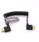 SZRMCC 8k HDMI 2.1 Cable HDMI ángulo Lzquierdo a ángulo Recto en Espiral de Cable Suave Para Z Cam E2 Portkeys BM5 Atomos Shinobi Ninjav V Monitor Sony Canon Camera