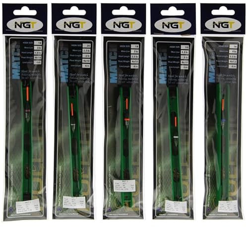 10x Deluxe Barbless Pole Float Rigs Lightweight For Coarse, Match or Carp Fishing Tackle Bait Lure (10 X Match Pole Rigs)
