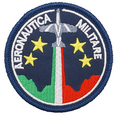 2 pezzi Italia Militare Ricamato Patch Badge con Gancio e Loop Backing