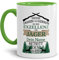 Tassendruck Tasse selbst gestalten - mit Name Personalisieren - mit Spruch - Eure Exzellenz der Jäger - Geschenkidee für Jäger, Jagd, Waidmann | Innen & Henkel Hellgrün, 300ml