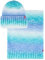 Levi's Damen Mütze und Schal mit Manschetten, Blauer Ombre, Einheitsgröße