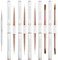 Nail Art Brushes for Nail Art, Professional 5Pcs Double-Ended Acrylic Nail Brush Set for Details, Long Lines, Ombre & 3D Design-Perfect for DIY Manicures & Salons (White)