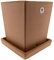 CERÁMICA ESPAÑA | Pots en Boue Rouge | Pots décoratifs | Pots en céramique | Pot extérieur | Pot intérieur | Pot carré - Modèle J02 | 25 x 25 x 27,5 cm | Plat inclus