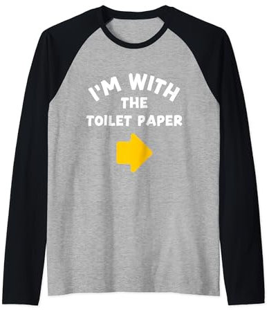 Ich bin mit dem Toilettenpapier Last-Minute-Halloween-Kostüm Raglan