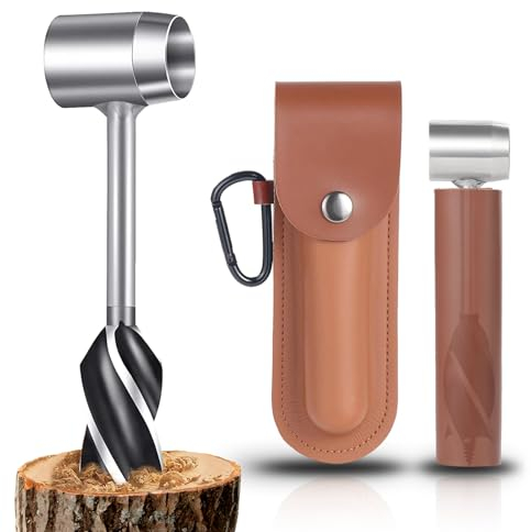 Dulamet Trapano a Mano, Trivella a Mano per la Lavorazione del Legno, Punta da Trapano Manuale Multiuso per la Sopravvivenza, per Avventura della Giungla, Campeggio, Perfetto da all'aperto e Campeggio