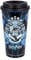 Elbenwald Thermos Harry Potter - 520 ml - Bicchiere da viaggio con tappo a vite (altezza 17,5 cm) - Blu con logo dello stemma di Hogwarts