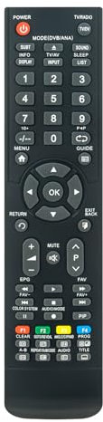 VINABTY Fernbedienung ersetzen Passend für Funai LCD TV LT850M26 LT850M32 LT850-M26 LT850-M32 NF028RD NF028D NF036RD NF021RD NF031RD