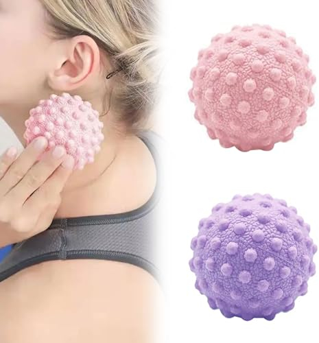 Balles de Massage,Balle de Massage de Remise en Forme,Masseur de Pieds,Rouleau Massage Pied,Outil pour Fasciite Plantaire,Boule de Massage à Rouleaux,Ensemble de Boules de Massage 2 Pièces Tokaneit