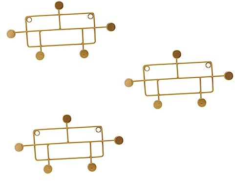 Handtuchstange3 Stück Kleiderhaken Gold Türhaken Outdoor Dekor über der Tür Vintage Türhänger Vintage Dekor Wandmontage Huthalterung Hutablage Eingangsbereich Schlüsselbrett Haken Eisen Hand