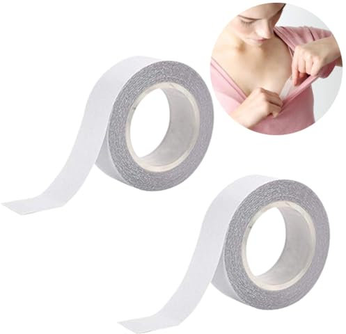 Fc'Noqgn 2 Rouleaux de Ruban de Mode, Double Face, Transparent, Ruban Double Face, vêtements, Ruban de Corps, Bandes adhésives, vêtements et Peau, Ruban de Tissu, Ruban de beauté, Ruban de Robe