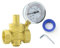 EKalgretrA Druckminderer Wasser 1/2 3/4 16bar Messing Wasserdruckregler Reduzierstück DN15 DN20 Mit Manometer for Hydraulische Instabilität/Luftreiniger(3/4)