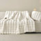 Miyacare Kuscheldecke 100x160 cm, Kaninchen Plüsch Decke, Super Soft Wohndecke Dick 650 G/M² Couchdecke Warme Überwurfdecke Sofadecke für Sofa Schlafzimmer Büro (Weiß+Kissenbezug, W100 x L160CM)