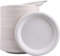 aaksh 555 Pack of 50, 9 Large Strong Disposable Plate, Ecofriendly Biodegradable Disposable, Sugarcane Fibre Compostable, Microwave Safe Party for HOT & Cold Food, Strong & Sturdy