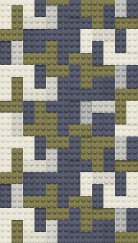 A.S. Création Papier peint pour chambre d'enfant Lilly & Luis - Papier peint photo résistant à l'aspect de briques - 1,59 m x 2,80 m - Beige, bleu, vert - Fabriqué en Allemagne - 770651