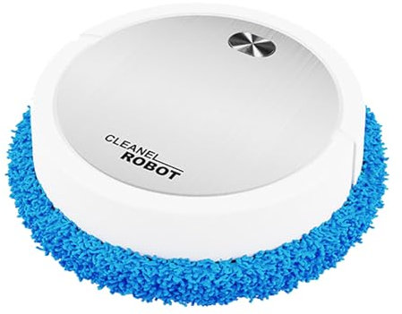 Générique Aspirateur Robot,LaveurAspirateur Robot 3 en 1,Navigation Intelligente,Mode de Nettoyage,Ultra-Mince Silencieux,Adapté aux Poils d'animaux,Idéal pour Tapi Sols Durs(Blanc)