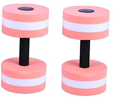 ibasenice 2Pièces Haltères Eva de Résistants pour Aquatique Entraînement Piscine Rose