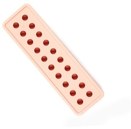 DECORNIJIA Cavity Silicone Round Ice Cube Tray Mini Ice Ball Maker for Kitchen and Bar Apricot Pink Flexible DIY Sphere Mold for Whiskey Vodka Coffee and Party Drinks