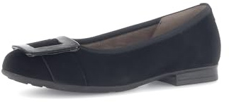 Gabor Damen Klassische Ballerinas, Frauen Flats,Ballet-Flats,Ausgehschuhe,Abendschuhe,Slip-ons,klassisch elegant,Pumps,schwarz,38 EU / 5 UK