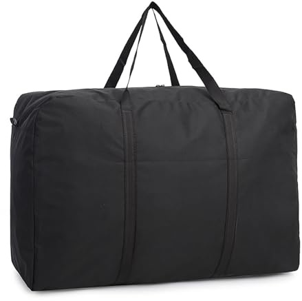 Aufbewahrungstasche, 600D Oxford Zelttasche Aufbewahrungsbehälter Organisator Langlebige Tragetasche Camping Tasche Für Bettzeug Matratzenauflagen Decken Bettdecken and Kissen (70*42*27cm,Schwarz)
