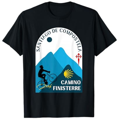 Camino Finisterre Vélo Homme Saint-Jacques-de-Compostelle 2026 T-Shirt