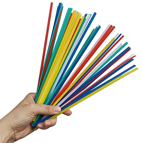 Lot de 50 tiges de soudure colorées en plastique pour réparation de pare-chocs ABS/PP/PVC/PE Fournitures de soudage pour pistolet à souder Tiges de soudage