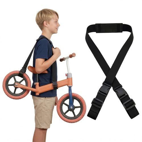 GWEOR Fahrradlerngurt für Kinder, Tragegurt für Laufrad & Roller, Leicht und Bequem, Verstellbar für alle Eltern, Fahrrad Zubehör