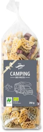 mia pasta Bio Wohnmobil Camping-Nudeln 250g – Herzliches Geschenk – Handgemachte Pasta al Bronzo mit unseren Bio-Eiern aus Nordhessen – Bunte Motivnudeln aus eigener Manufaktur