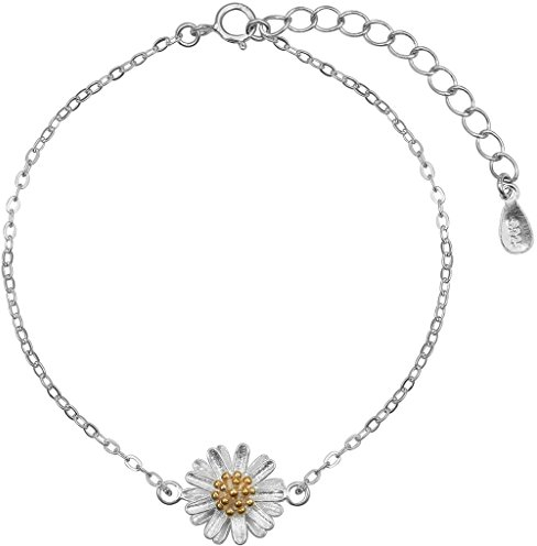 Daisy, Anhänger, Kette, Armband, Frauen, Mädchen, Bijoux Armband, 925er Sterlingsilber, Pärchen