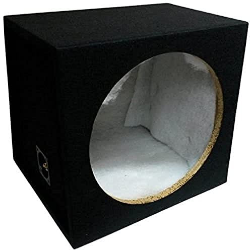 In Phase Car Audio BX12S 12 Sealed Subwoofer Enclosure, 15mm MDF Construction, Gold Plater Terminals