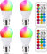 iLC Ampoule Led B22 RGB Changement de Couleur, Ampoules Led RGBW Blanc froid (5700K) 5W - Equivalenceincandescence 40W - 12 choix de couleurs- Timing Télécommande infrarougeincluse (paquet de 4)