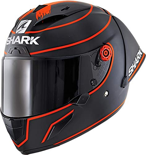 SHARK Herren NC Motorrad Helm, Schwarz/Rot, S