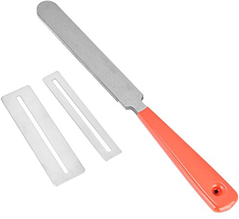 Strumento di rettifica per chitarra, kit di protezioni per tastiera per tasti per chitarra, strumento di riparazione per chitarra Set di file per chitarra 1 strumento di rettifica e 2 guarnizioni