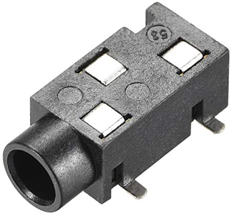 sourcing map 3.5mm Headphone Jack Female Audio Socket Connector Stereo 3 Pins Plastic PCB Mount Black 20pcs