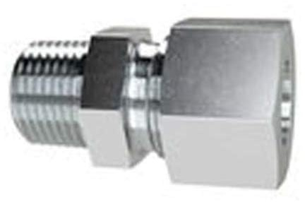 RIEGLER GE3812SSTNPT Gerade Einschraubverschraubung, Stahl verzinkt, NPT 3/8, 630 bar, 12mm Rohr